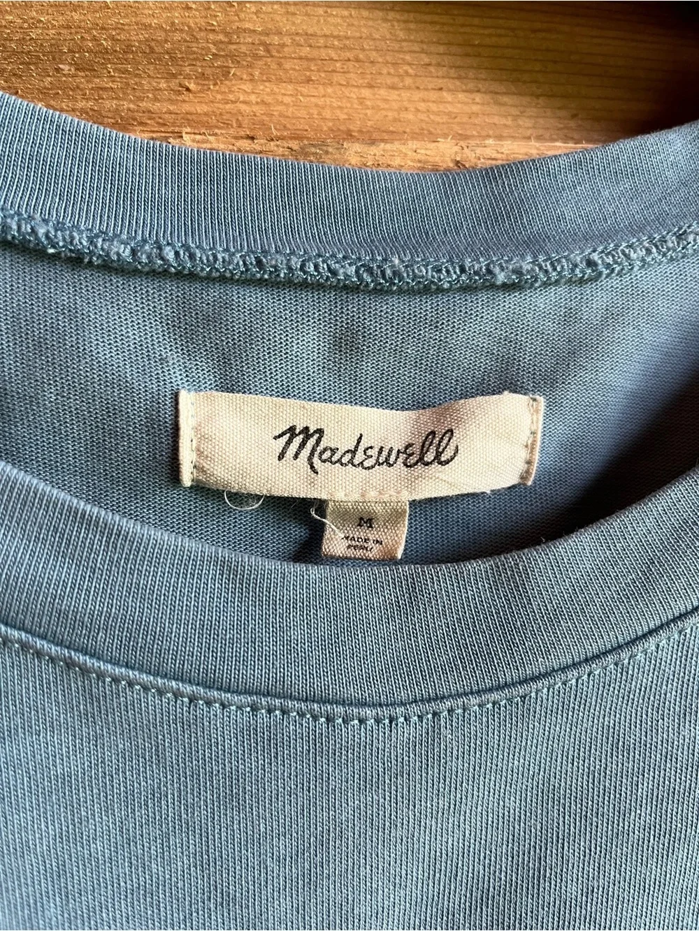Madewell Blue Cinch-Side Muscle Tee - Picture 2 of 6